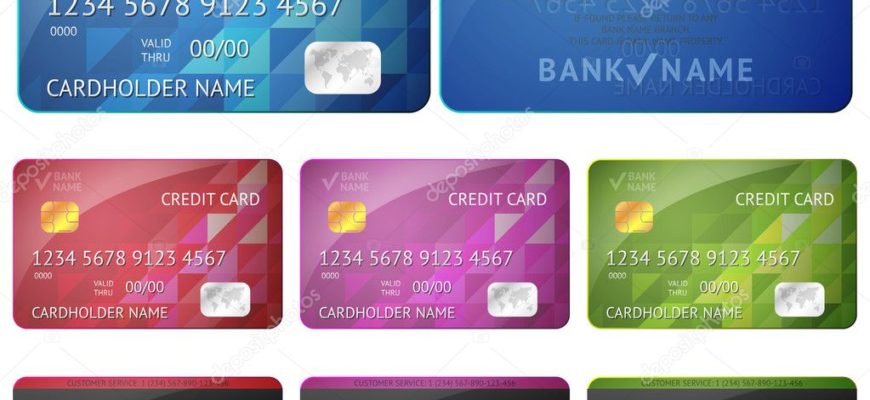 Банковская карта с двух сторон