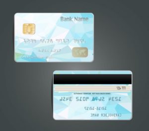 Банковская карта с двух сторон