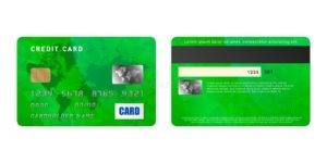 Банковская карта с двух сторон